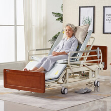 长寿泉电动护理床家用多功能床老人瘫痪病人病床医用床医院医疗床 实木居家款MD3(全翻身防滑)