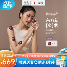 日本谷心（GX·Diffuser）艾小宝随身艾灸按摩器家用无烟便携智能电子艾灸盒石墨烯加热敷仪器 雾夜紫四头尊享版