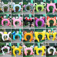 加油棒充气棒五一气球卡通地推气球摆摊玩具微商礼品气球手棒打击棒头饰定做 头饰气球10款混100只