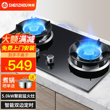 神州（SHENZHOU）5.0KW定时燃气灶天然气双灶煤气灶家用嵌入式台式液化气节能猛火灶炉具灶具 瞬时点火 智能定时 一级能效307 4.4kw液化气