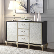 新款实木脚餐边柜双门天然贝壳客厅轻奢茶水柜子现代简约家居储物柜