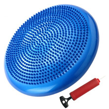 贝琪雅瑜伽充气垫平衡垫感统器材康复训练儿童平衡盘半圆初学者按摩球脚踝平衡球体育健身平衡球入门触觉球 充气平衡垫（蓝色）送打气筒