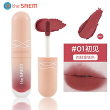 韩国进口 the SAEM得鲜糖果唇釉/心动绒雾唇泥 丝绒雾面 干爽染唇液唇彩蜜哑光雾面口红学生唇釉 得鲜心动绒雾唇泥 #01初见