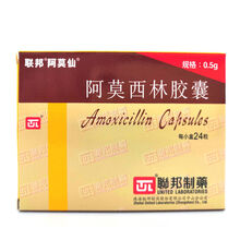 阿莫仙 阿莫西林胶囊 消炎 0.5g*24粒   /盒细菌感染药啊莫西林胶囊粒 1盒装