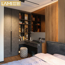 拉迷全屋定制实木混油轻奢大衣柜家具整体个性化设计卧室现代衣帽间客厅时尚收纳满墙柜背景独立展示柜 订金