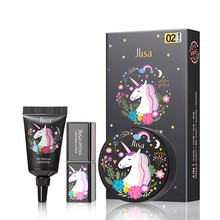 肌琳莎樱花独角兽彩妆套盒 温和滋润遮盖瑕疵均匀肤色 自然色 15g+12g+8g+4.3g