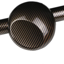 汽车中柱改色膜ABC柱亮面黑贴膜5D碳纤黑变色龙防水尾翼侧裙贴纸 亮面黑金30厘米宽*2米长