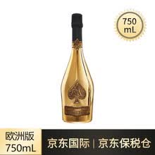 国际	
【保税仓】黑桃A香槟 Armand de Brignac海外进口葡萄酒 气泡酒 欧洲版750ml 黄金版--黑绒布袋裸瓶