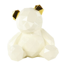 本艺术空间 多边形小熊造型摆件小号 宝贝熊 贾晓鸥作品 房间客厅儿童房装饰 摩登马戏团 礼物礼品 本白 大号