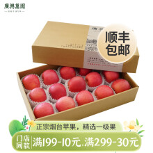 广兴果园山东烟台栖霞红富士水果礼盒苹果新鲜礼品福利 一级果 85mm 15颗礼盒
