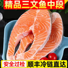 【顺丰发货】三文鱼新鲜冷冻三文鱼扒中段鱼排 2份共1000g
