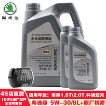 斯柯达上汽大众原厂机油保养套餐机滤4S店直发SKODA 速派/柯迪亚克1.8T2.0T-尊选套餐-6L