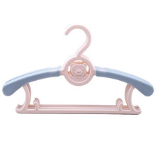 宠物衣架猫咪狗狗衣服的小衣架猫泰迪比熊柯基金毛博美伸缩晾衣架 杏色蓝肩 均码