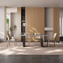 诚良集现代极简·超晶石餐桌·CLJ-SJ-804月牙台·餐桌 180cm