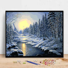 雪景油画】价格_雪景油画图片- 京东