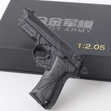 【礼物 合金枪模】可抛壳伯莱塔m92a1全金属90t模型男孩儿童玩具枪可拆卸益智拼装合金枪 90T全黑