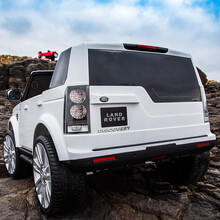 路虎双人儿童电动车四轮汽车可坐人超大双座遥控玩具车宝宝小孩越野电瓶车幼儿汽车 高配【白色】【双人位皮座+摇摆】+拉杆+摇摆