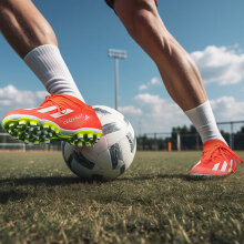 阿迪达斯 （adidas）男鞋 夏季新款运动鞋实战训练比赛人草AG短钉鞋足球鞋 红色/白色 40 /245/6.5