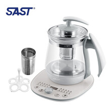 先科SAST养生壶电水壶电热水壶玻璃壶保温多功能煮茶壶煮茶器煮粥蒸蛋器花茶药膳壶XH-831D烧水壶 时尚甄选 1.5L带滤网
