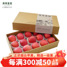 广兴果园山东烟台栖霞红富士水果礼盒苹果新鲜礼品福利 一级果 85mm 15颗礼盒