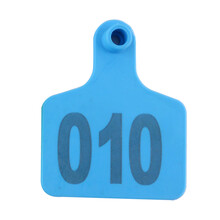 山力畜牧（SHANLIXUMU） 牛耳标牌带号 牛耳标牌 打字 牛耳牌耳标牌牛用 蓝色 100个 有字耳牌号码 1-100