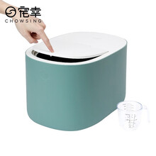 宠幸（CHOWSING）猫粮桶狗粮储存桶6-8kg密封防潮宠物储粮罐存储箱子收纳箱大容量筒盒子 苍青绿（带粮杯）