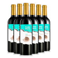 超市	玛利亚海之情Maria 半甜红葡萄酒750ml*6瓶 整箱装 西班牙进口红酒