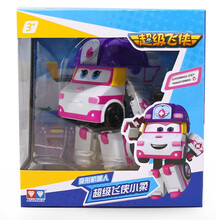 奥迪双钻超级飞侠玩具超级宠物装备合体大号变形机器人乐迪小爱包警长生日礼物送儿童玩具套装全套 大变形小柔