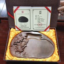 中国文房四宝澄泥硯 未使用】稀少 高級 澄泥硯 ゼン魚黄澄泥 廻紋 硯 中国文房四宝 7