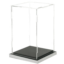 莞华展示盒拼装高透明亚克力模型玩具摆件收纳防尘盒子 13x10x15cm 无边+镜面边底座