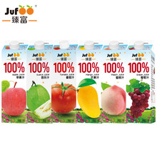 臻富（jufoo） 100%纯果汁饮料1kg*6瓶 好喝健康芒果苹果蜜桃葡萄芭乐番茄汁