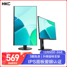 HKC 23.8英寸显示器 IPS 广视角 爱眼 滤蓝光不闪屏 人体工学支架 可壁挂 办公液晶台式电脑显示屏S24Pro
