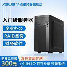 华硕塔式服务器主机小型ERP台式电脑TS100-E11 【推荐】至强E-2174G 3.8G 4核8线程 32G内存/250G固态/1T硬盘*2 Raid1