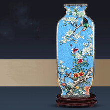 中国 染付 福寿紋方瓶 大清乾隆年製銘 送料込み0713 乾隆粉彩花瓶