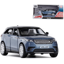 路虎揽胜星脉（6开门）儿童1:32合金车模型仿真兰博基尼路虎布加迪儿童回力玩具汽车模型男孩玩具 路虎揽胜星脉蓝（6开门）