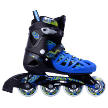 美洲狮（COUGAR） 滑冰鞋可调成人轮滑鞋 欧盟品质 男女款溜冰鞋 成人款 308N 黑蓝(仅鞋) M(37-40码)