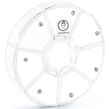 三本 药盒分装收纳盒子旅行便携式维生素分装瓶手饰收纳空盒 扇形7格装