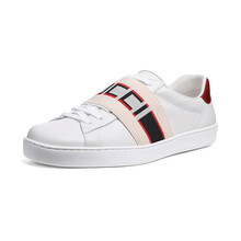 古驰 GUCCI GUCCI男鞋 白色牛皮Ace系列条纹男士运动鞋 523469 0FIV0 9091 9/43