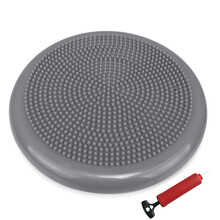 贝琪雅瑜伽充气垫平衡垫感统器材康复训练儿童平衡盘半圆初学者按摩球脚踝平衡球体育健身平衡球入门触觉球 充气平衡垫（灰色）送打气筒