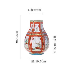 中国古董 景徳鎮 黄地清华花果瓶 大清乾隆年製款 骨董 O1CN01ogot741N2XiKgERBX_!!