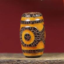 マニア　至純瑪瑙 馬蹄紋 水紋虎牙天珠150 天然真品至纯风化马蹄纹玛瑙玉髓三眼莲花菩提虎牙天珠手链项链