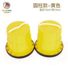 儿童小高跷幼儿园教玩具儿童平衡能力训练户外运动体育 户外玩具 圆柱款高跷黄色