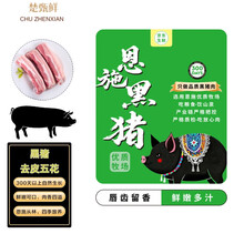 楚甄鲜恩施黑猪去皮五花肉净重2斤农家散养卤肉红烧肉烧烤源头直发