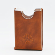 one leather 一皮烟盒20支装超薄便携式创意牛皮软硬装烟包套粗男高级送长辈礼品 中华烟 雅致棕