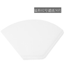 泰摩 手冲咖啡滤纸 滴漏式咖啡滤杯专用过滤纸 兼容V60滤纸50片/包 102扇形滤纸（1-4人份）净白色