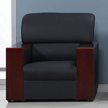 隆旭 办公家具办公沙发茶几组合办公室简约会客接待沙发商务皮沙发 西皮单人位 99