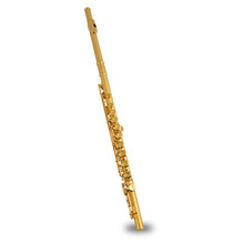 XINGHAI星海长笛乐器C调镀银镀金16孔闭孔键XF-100长笛E键曲列木管乐器 镀金（不带E键）