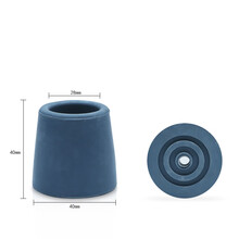 鸿竹 加厚防滑耐磨拐棍腋下拐杖手杖配件木双拐脚垫胶头橡胶皮拐头 28号灰色/一个装