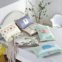 六叶草 凉席枕套冰丝枕头套单人学生成人48 74枕头套夏季竹席枕芯套一对装拍2个 冰丝款七彩叶/一个装 48cmX74cm