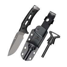 汉道户外生存刀高硬度露营随身刀具便携野外防身小刀洛克XDC53 黑色